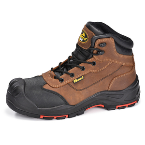 But Keselamatan Tahan Slip Kulit Nubuck Paling Selesa Dengan Kaki Komposit untuk Lelaki M-8563