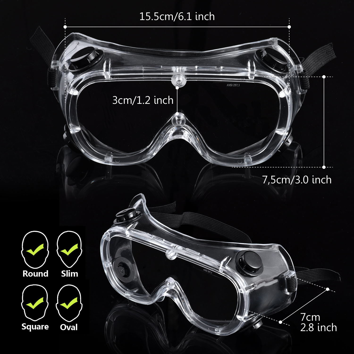 Stok Sedia Clear Safety Googles SG032